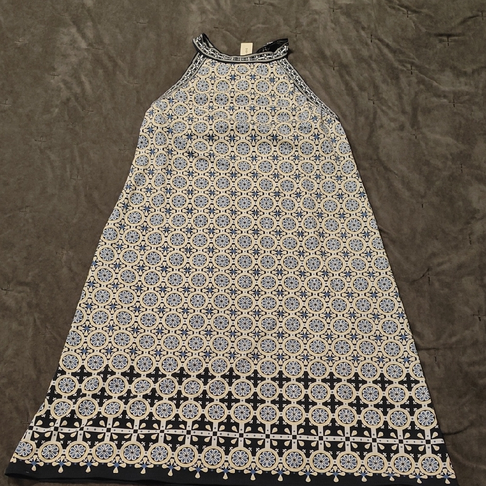 NWT max studio Blue and White Halter Dress